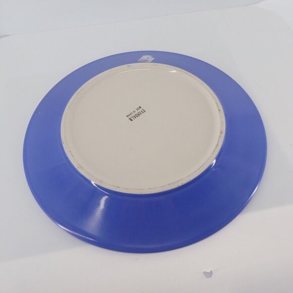 Evandale Blue Yellow Charger Dinner Plate with 4 Bee's 13.75" Mint Condition Vtg - Picture 3 of 9